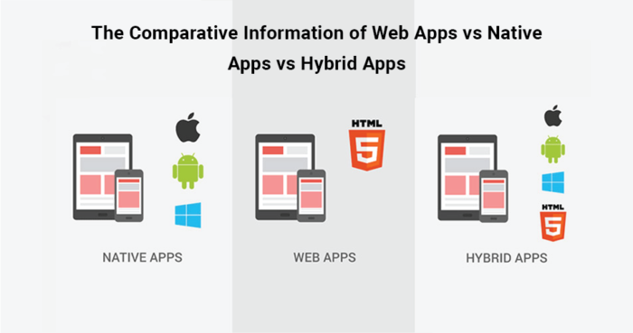 Native vs Hybrid vs Web Apps | What's The Difference | Comparison