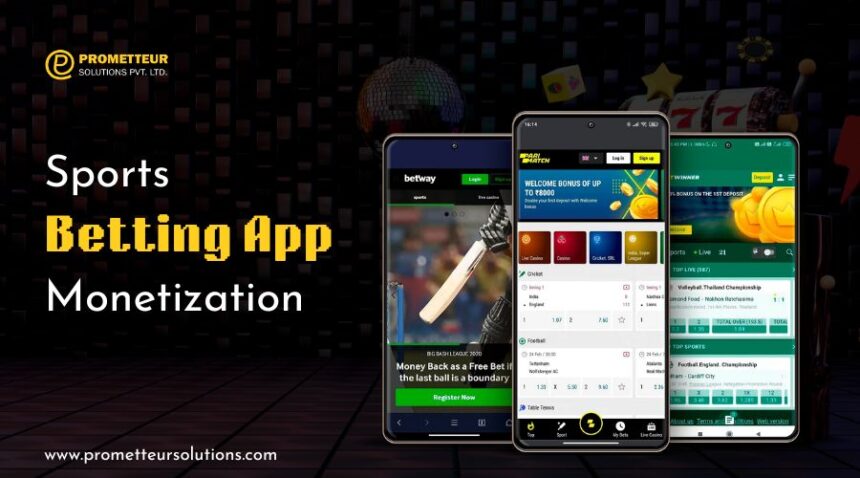 Banner illustrating various strategies to monetize a sports betting app