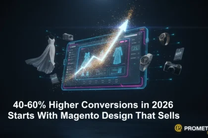 Professional Magento website design by Prometteur Solutions delivering 40-60% conversion rate increase in 2026
